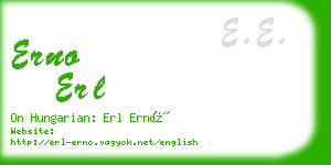 erno erl business card